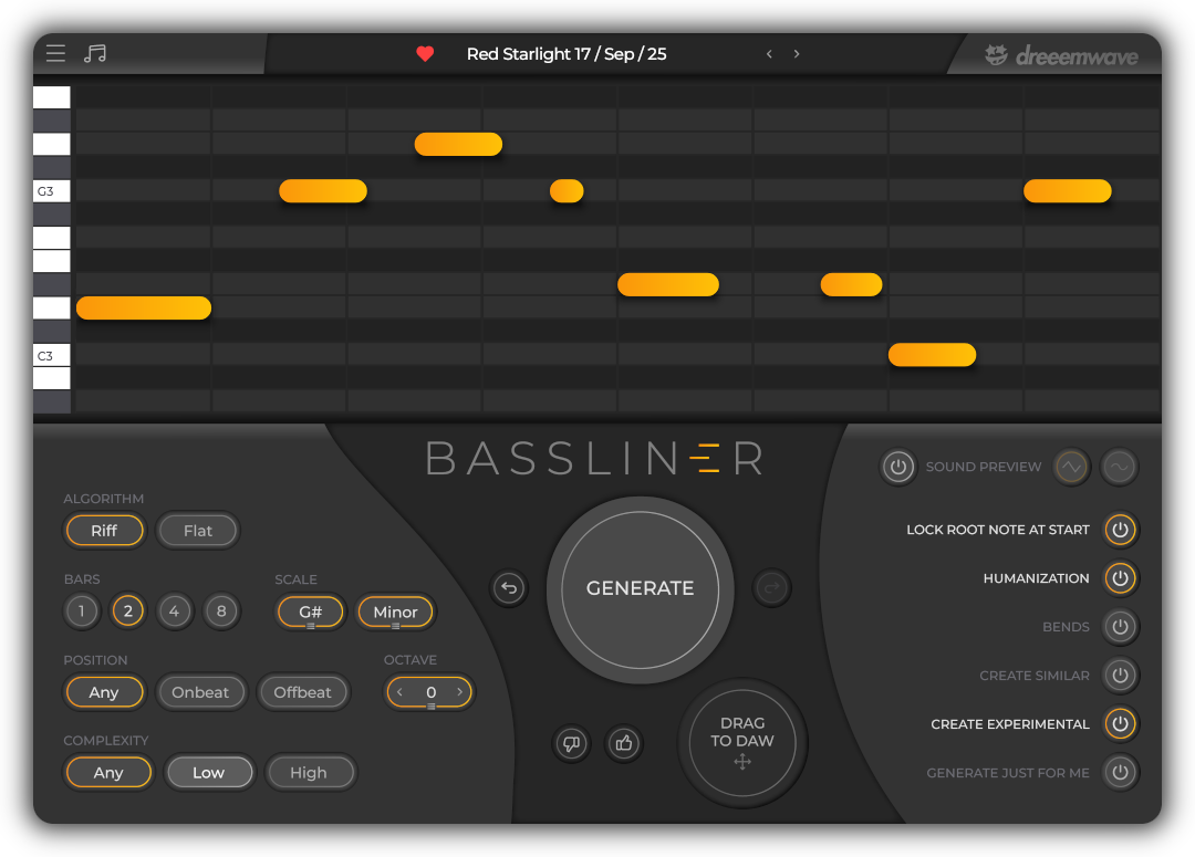 Bassliner VST Plugin Interface